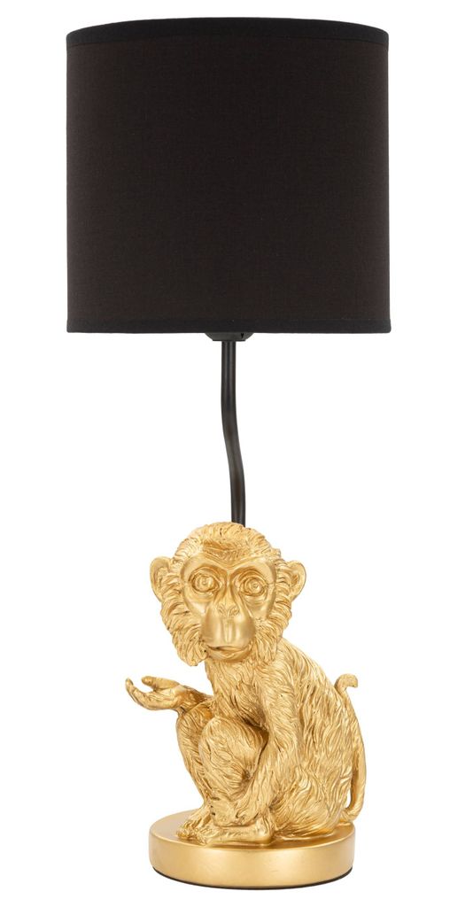 Asztali lámpa 20x50 cm, majom, arany fekete - ET VOILA - Butopêa